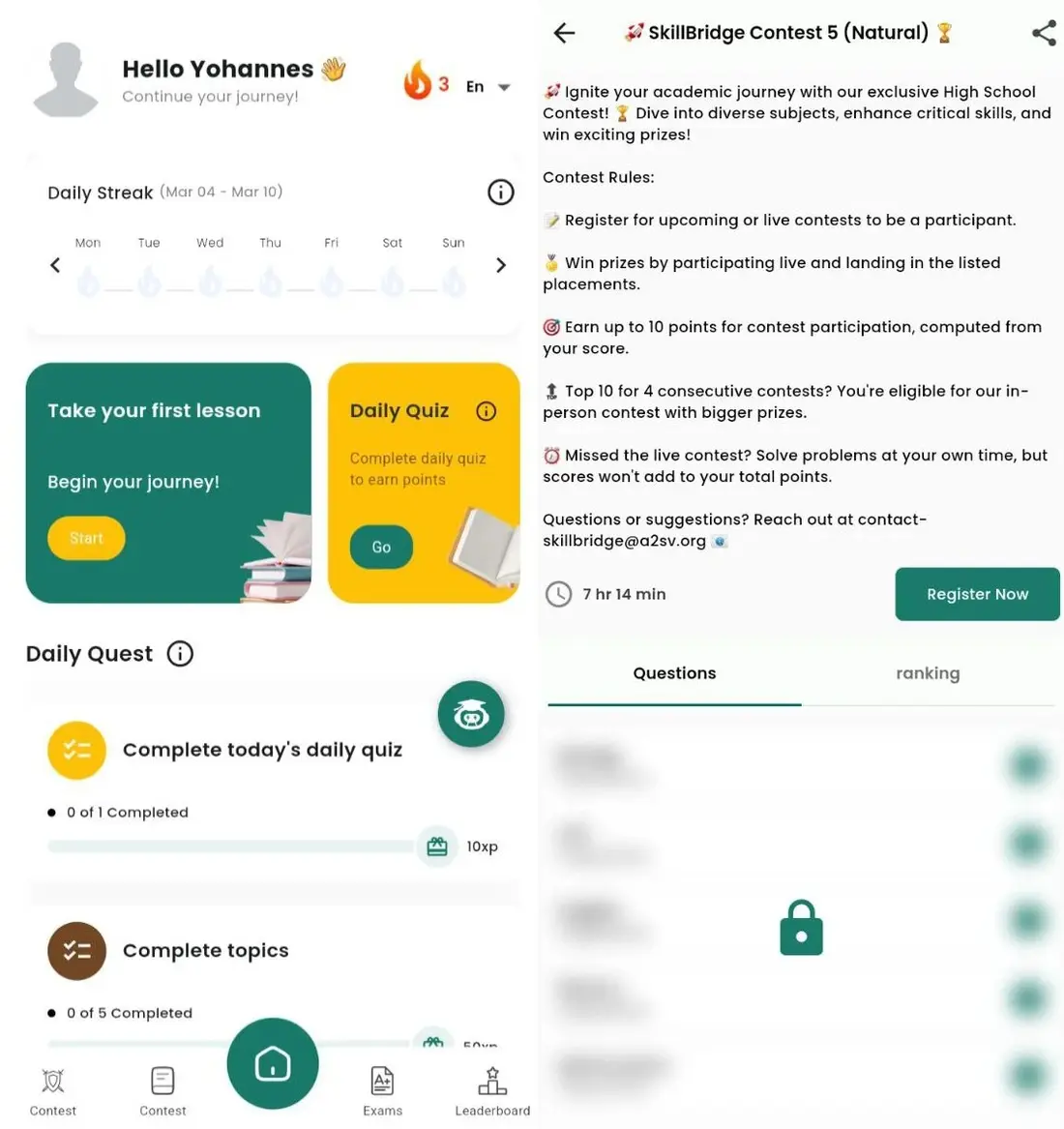 SkillBridge: AI-Powered Exam Prep App, screenshot 2 of 5